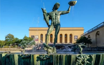 Fontanna Posseidon w Göteborgu, Szwecja – unikatowy design i mitologiczne akcenty.
