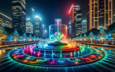 Technologie multimedialne w fontannach miejskich