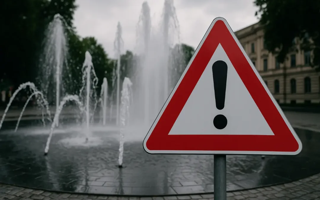 Kiedy fontanna staje się niebezpieczna? Przewodnik po&nbsp;sygnałach ostrzegawczych dla użytkowników.