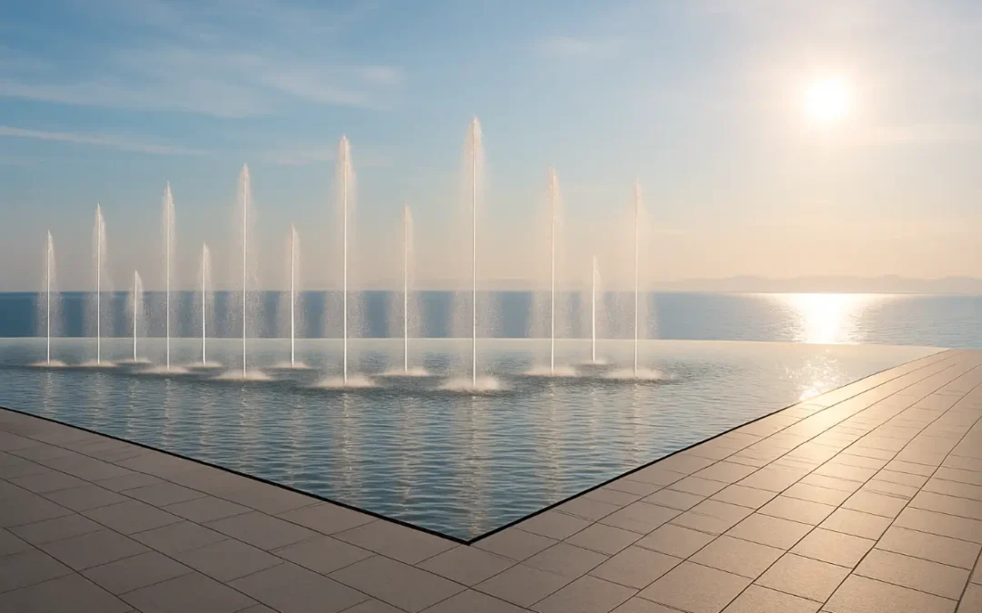Niewidzialna krawędź – projektowanie publicznych fontann typu „infinity” z&nbsp;efektem zlania się z&nbsp;horyzontem.