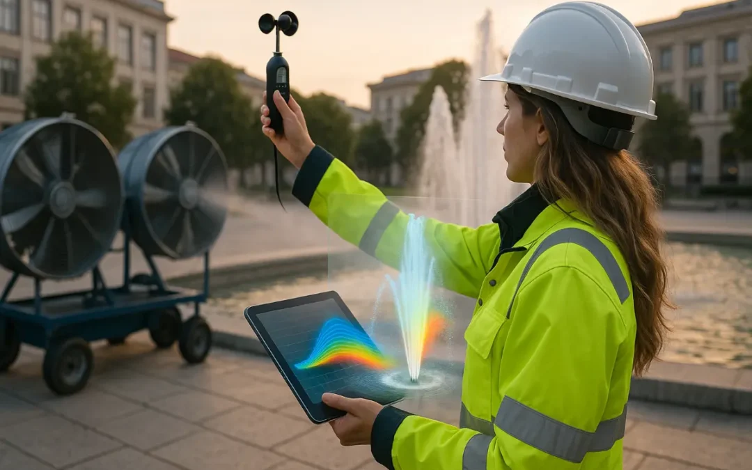 Niech&nbsp;Twoja fontanna nie&nbsp;chlapie na&nbsp;boki! Jak CFD i&nbsp;tunele wiatrowe ratują projekty wodne w&nbsp;Polsce.