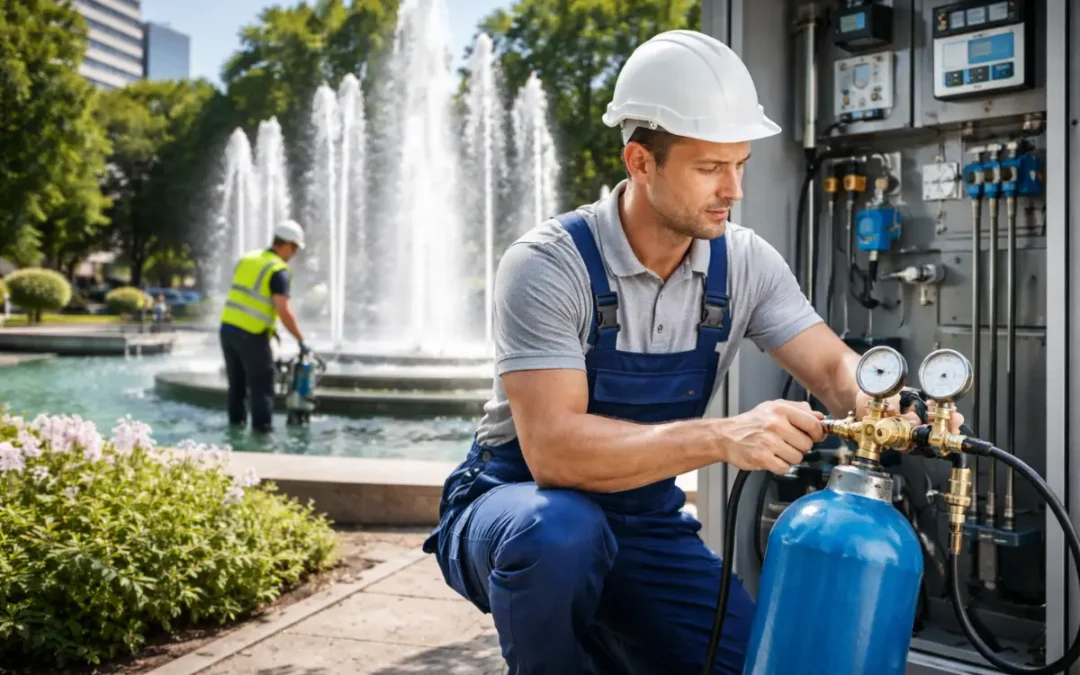 CO₂ zamiast kwasów – regulacja pH w&nbsp;obiegach fontann bezpieczniejsza dla ludzi i&nbsp;materiałów