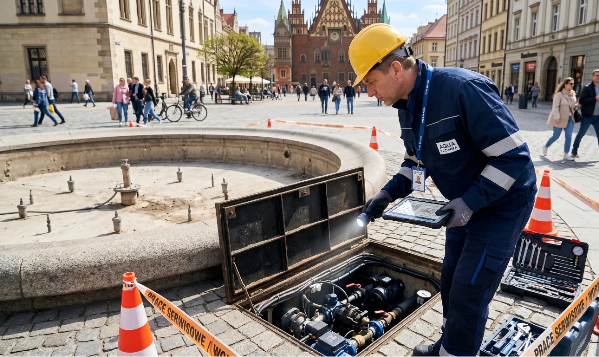 Audyt techniczny fontanny miejskiej – ocena stanu technicznego przed remontem lub budową od nowa