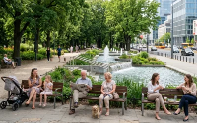 Strefa ciszy w&nbsp;parku miejskim – jak kaskada fontannowa tworzy kotwicę akustyczną relaksu